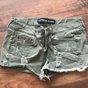 Express green Jean shorts